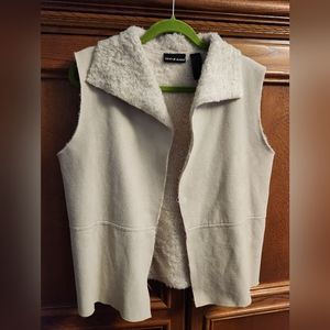 Faux suede vest